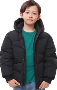Rokka&Rolla Kids' Cozy Grid Puffer Jacket