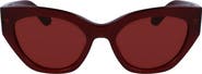 FERRAGAMO Classic Logo Tea Cup 55mm Cat Eye Sunglasses