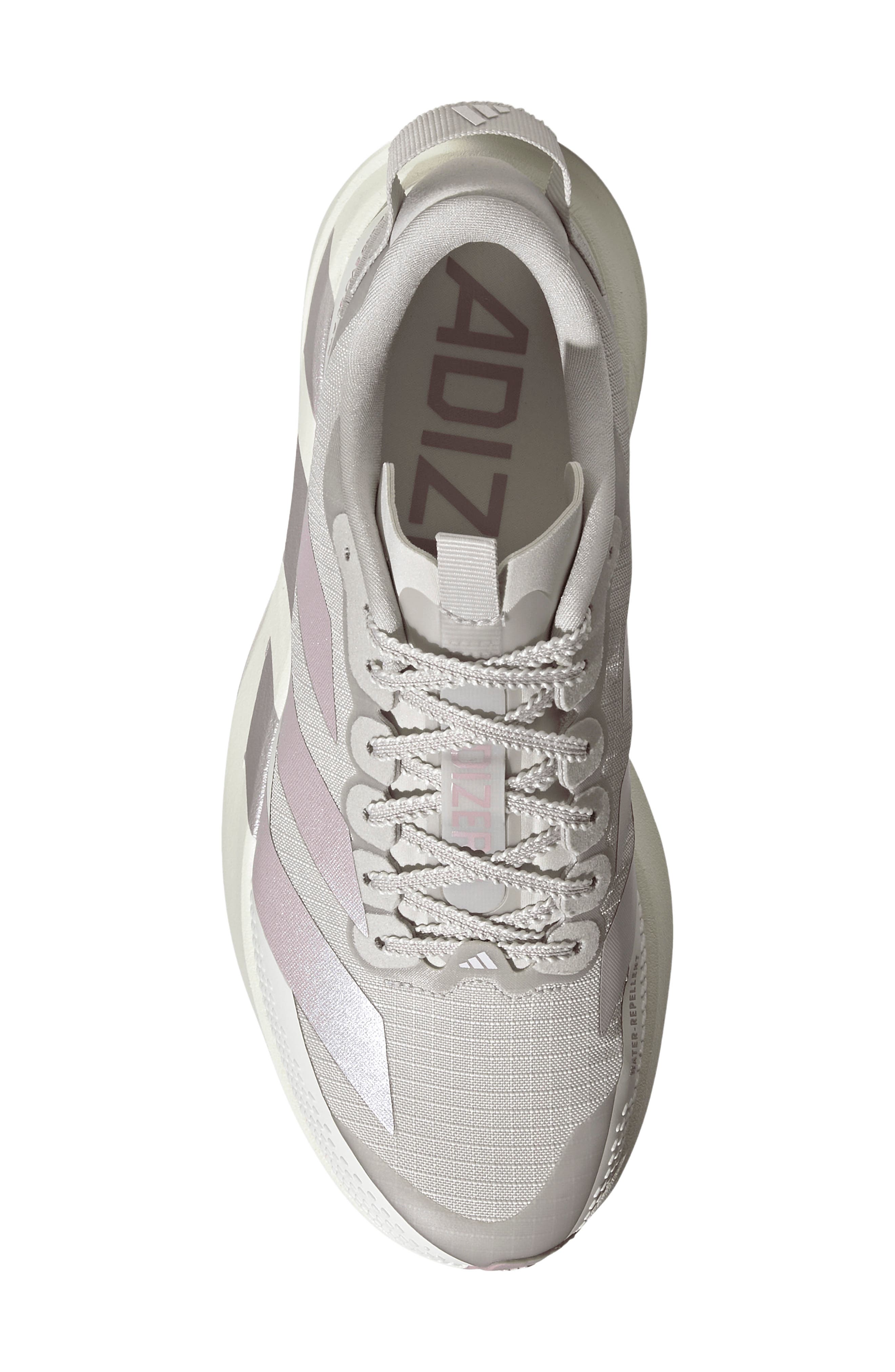ADIZERO EVO SL ATR Running Shoe, Alternate, color, GREY ONE/ICE PURPLE/WHITE TINT