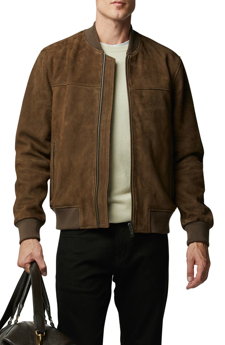 Rodd & Gunn Men's Kites Creek Suede Bomber Jacket, Alternate, color,