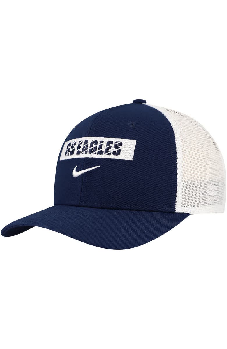 Nike Men's Nike Navy Georgia Southern Eagles 2024/25 Sideline Rise Trucker Adjustable Hat, Main, color, Navy