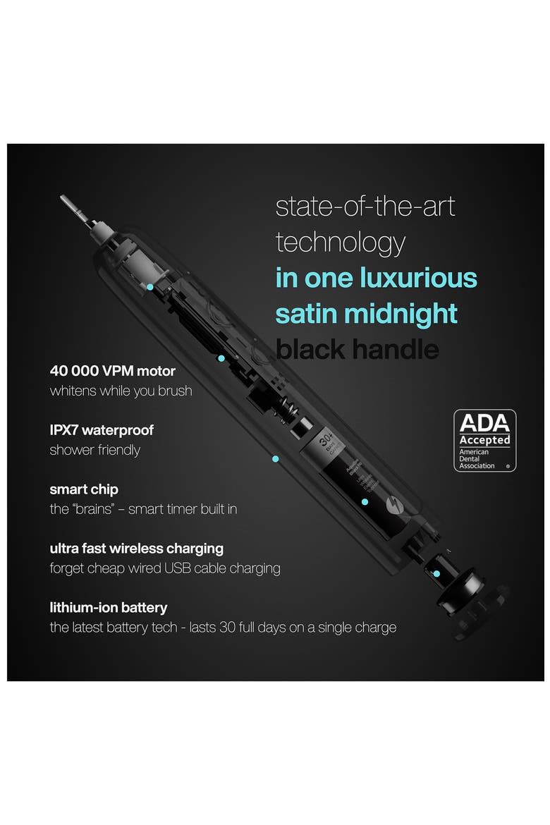 Black Series PRO UV – Ultra-Whitening Electric Toothbrush with UV Sanitizing Base, Alternate, color, BLACK