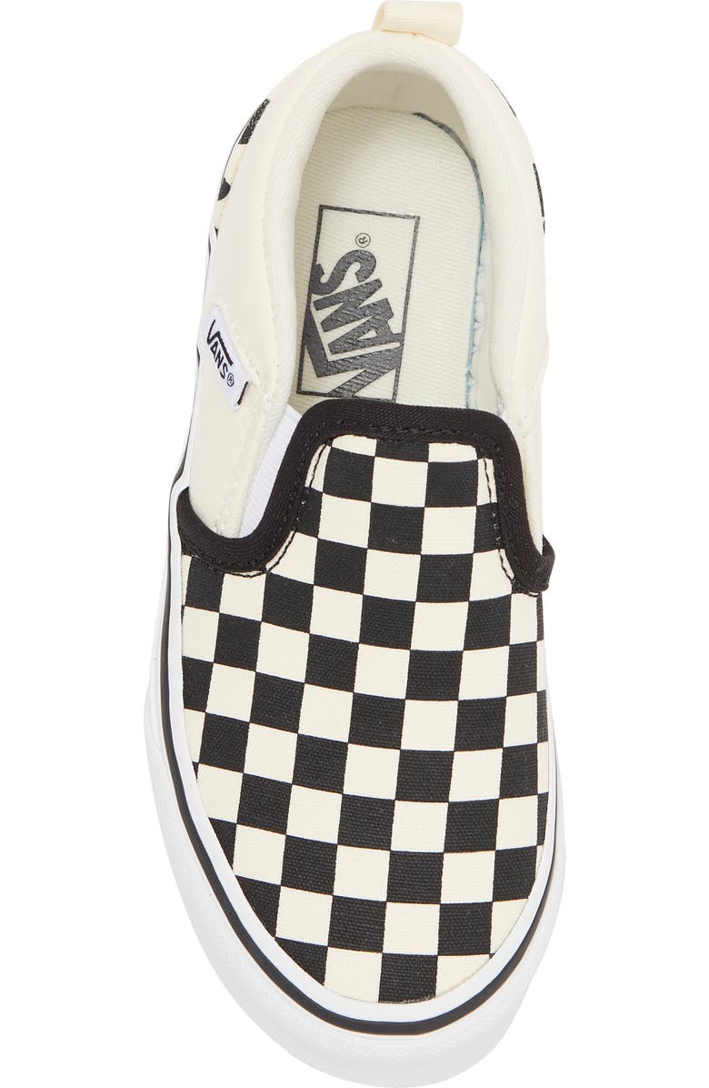 Vans Kids' Asher V Slip On Checkerboard Sneaker, Alternate, color,