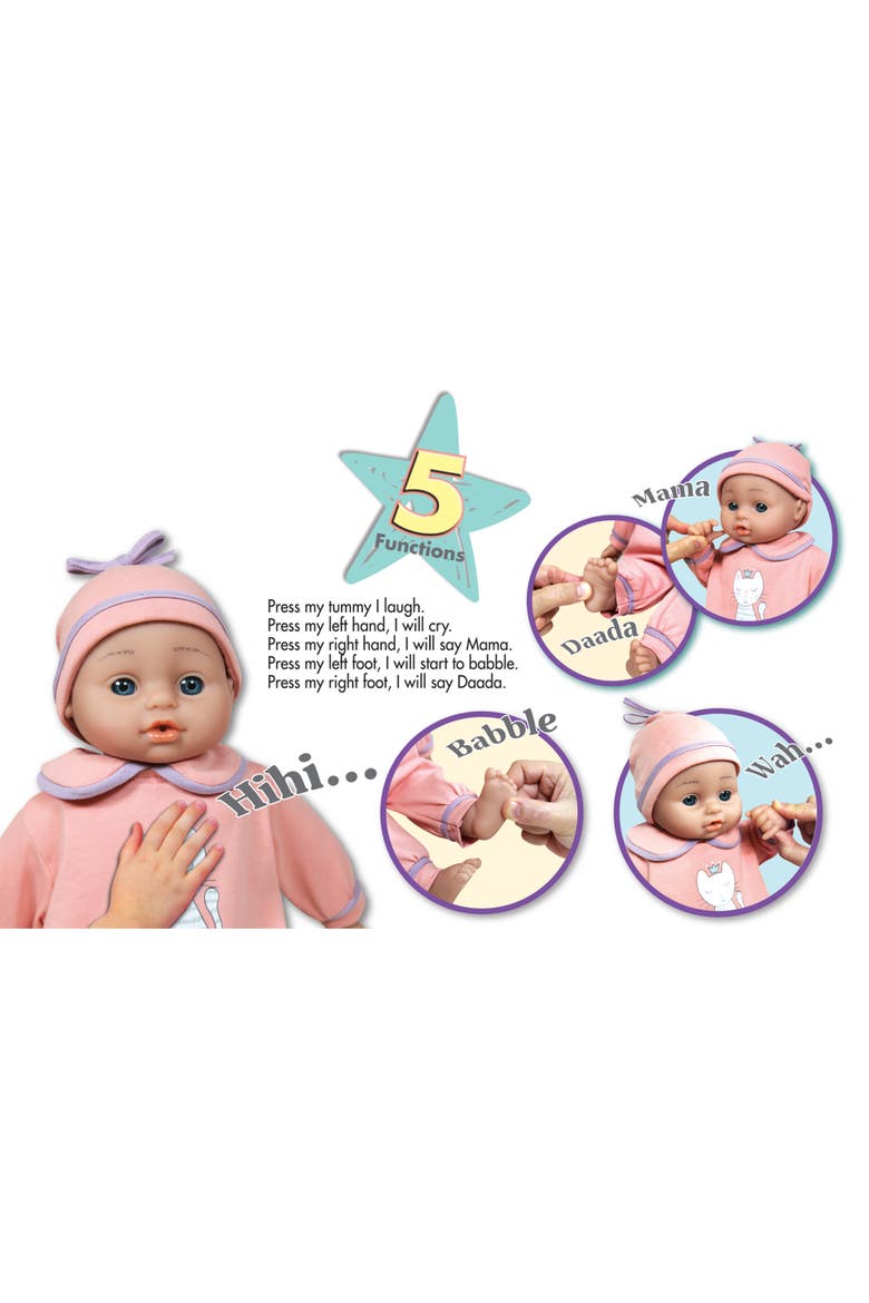 15 Inch Interactive Baby Doll Jamie, Alternate, color, Multicolored