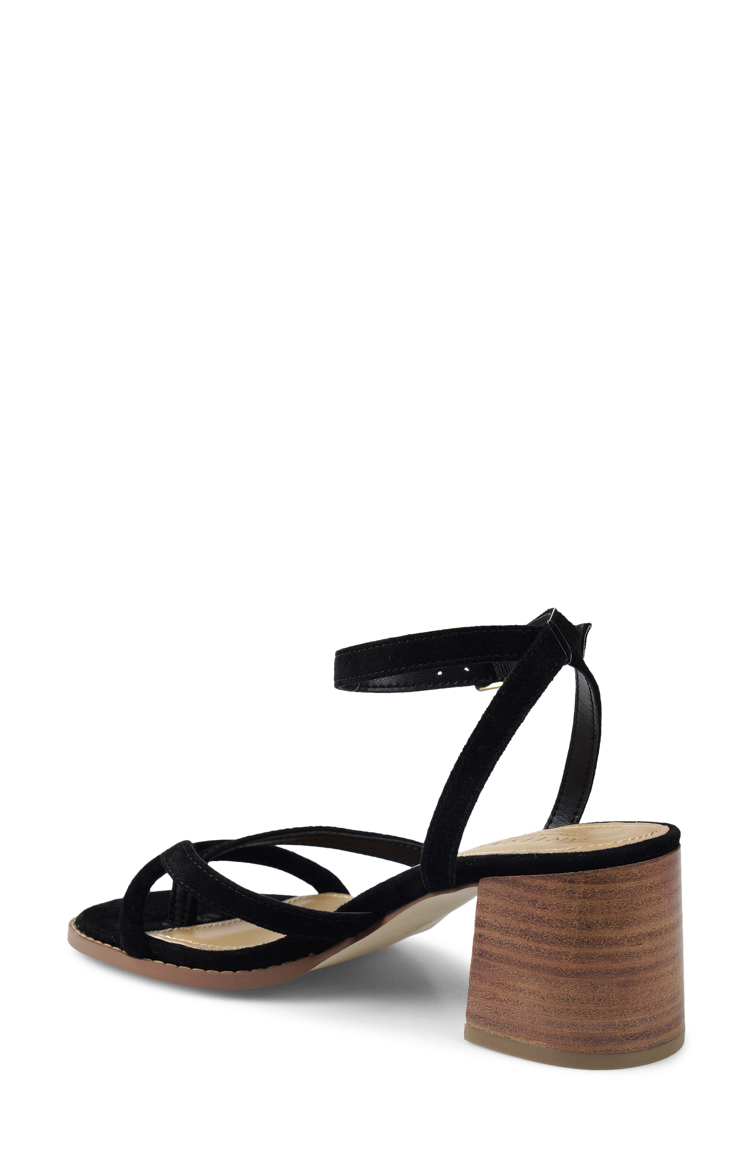 Dippy Block Heel Sandal, Alternate, color, BLACK SUEDE