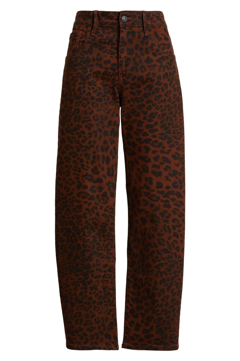 Nica High Waist Barrel Leg Jens, Alternate, color, BROWN CITA DENIM
