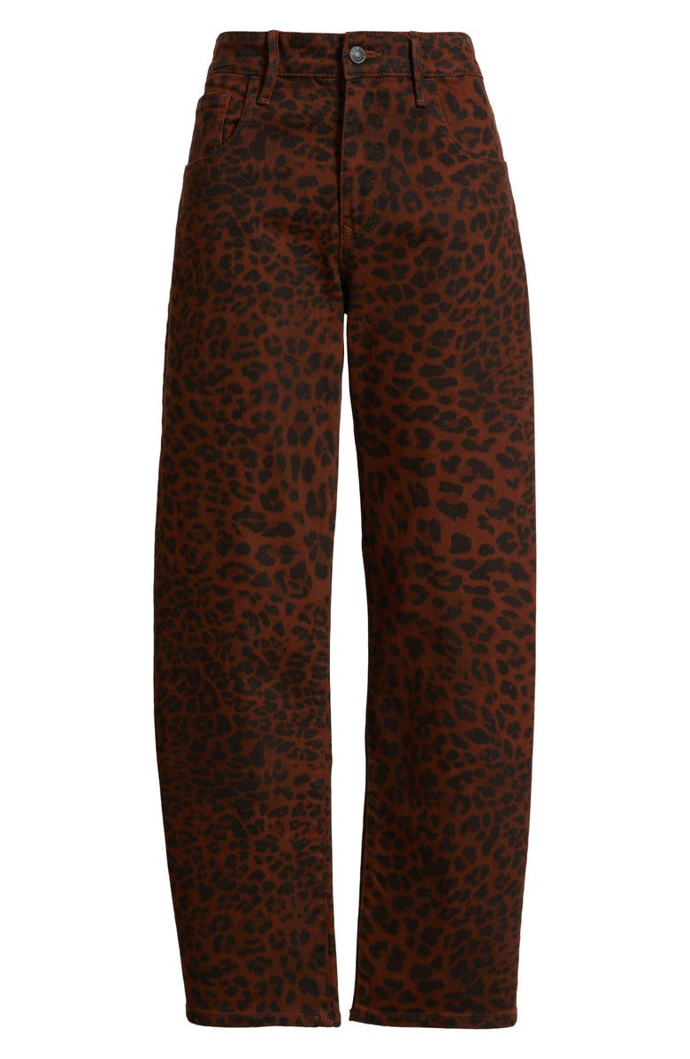 Mavi Jeans Nica High Waist Barrel Leg Jens, Alternate, color, Brown Cita Denim