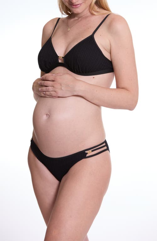Cache Coeur Milos Triangle Maternity Bikini In Black