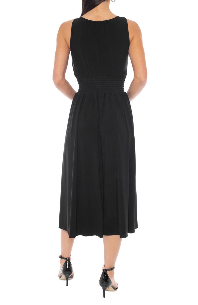 Marina Smocked Waist Jersey Dress, Alternate, color, Black