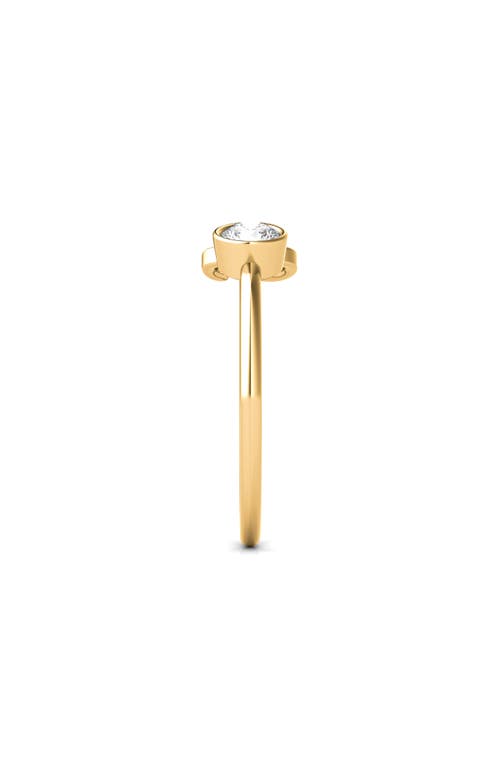 Hautecarat Lab Grown Diamond Letter Ring In 18k Yellow Gold - S