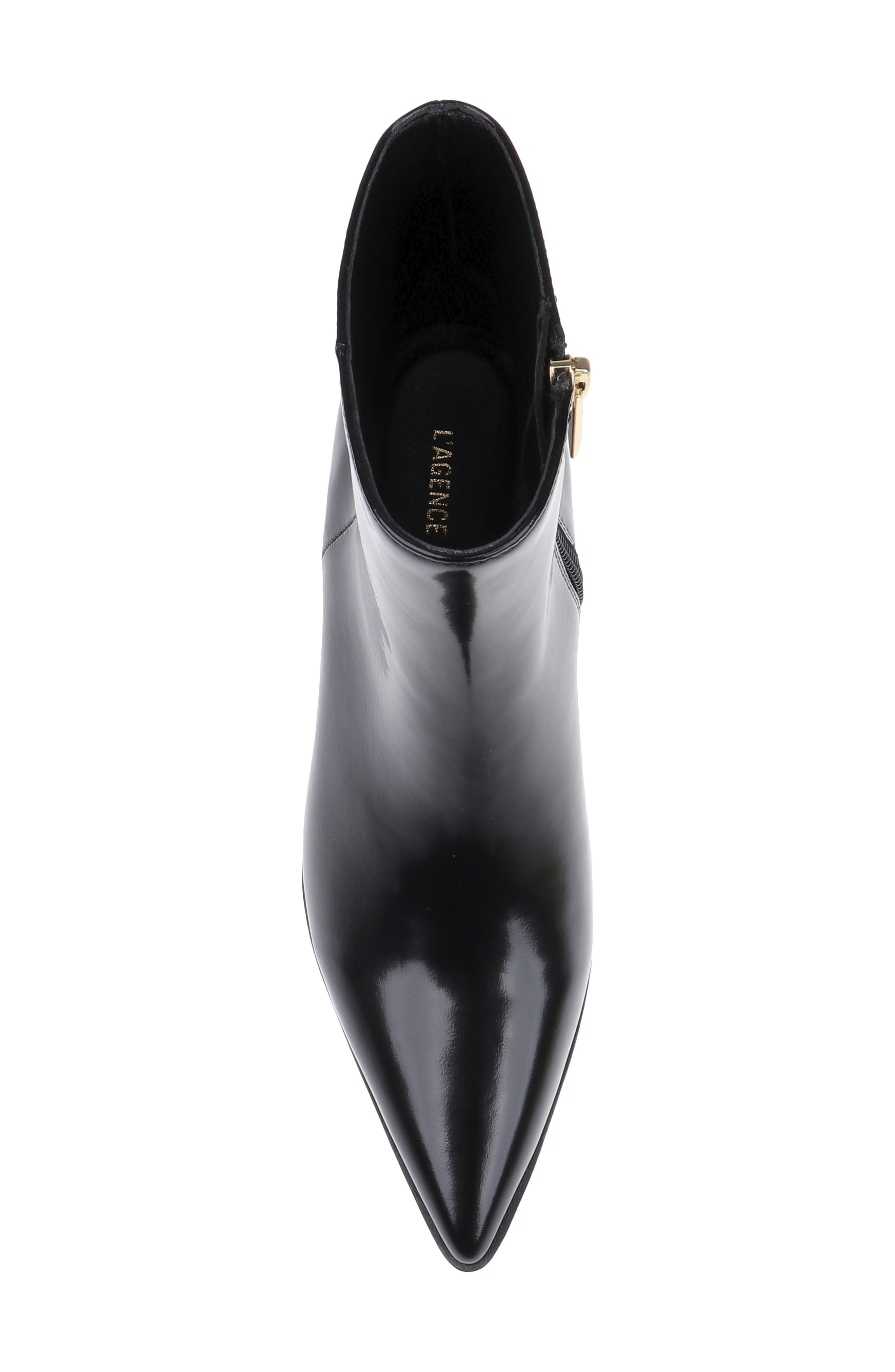 Vesey II Pointed Toe Bootie, Alternate, color, BLACK LEATHER