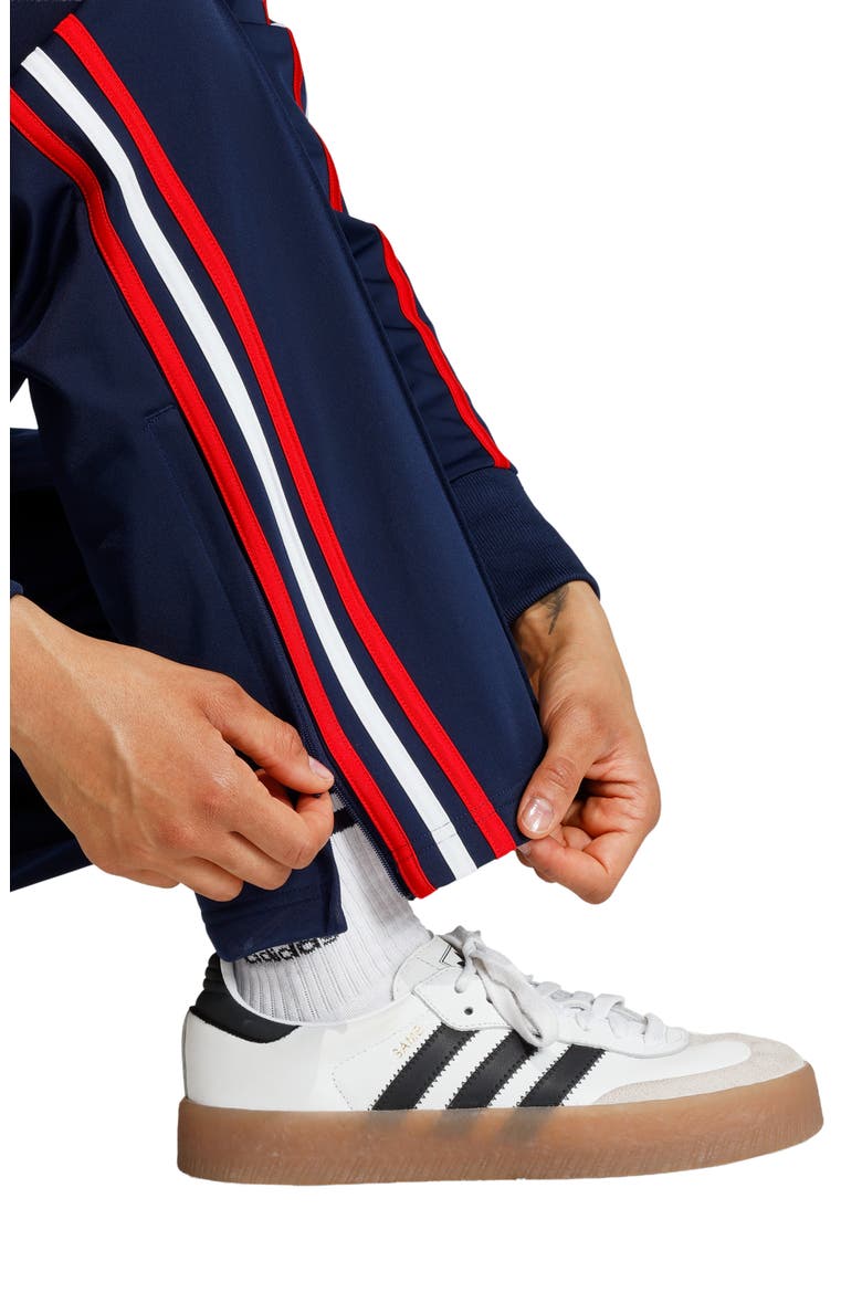 Firebird Recycled Polyester Track Pants, Alternate, color, NIGHT INDIGO/ SCARLET/ WHITE