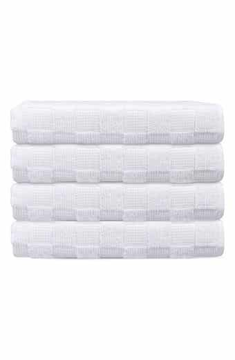 DePera Waffle Terry 4-Piece Turkish Cotton Bath Towel Set