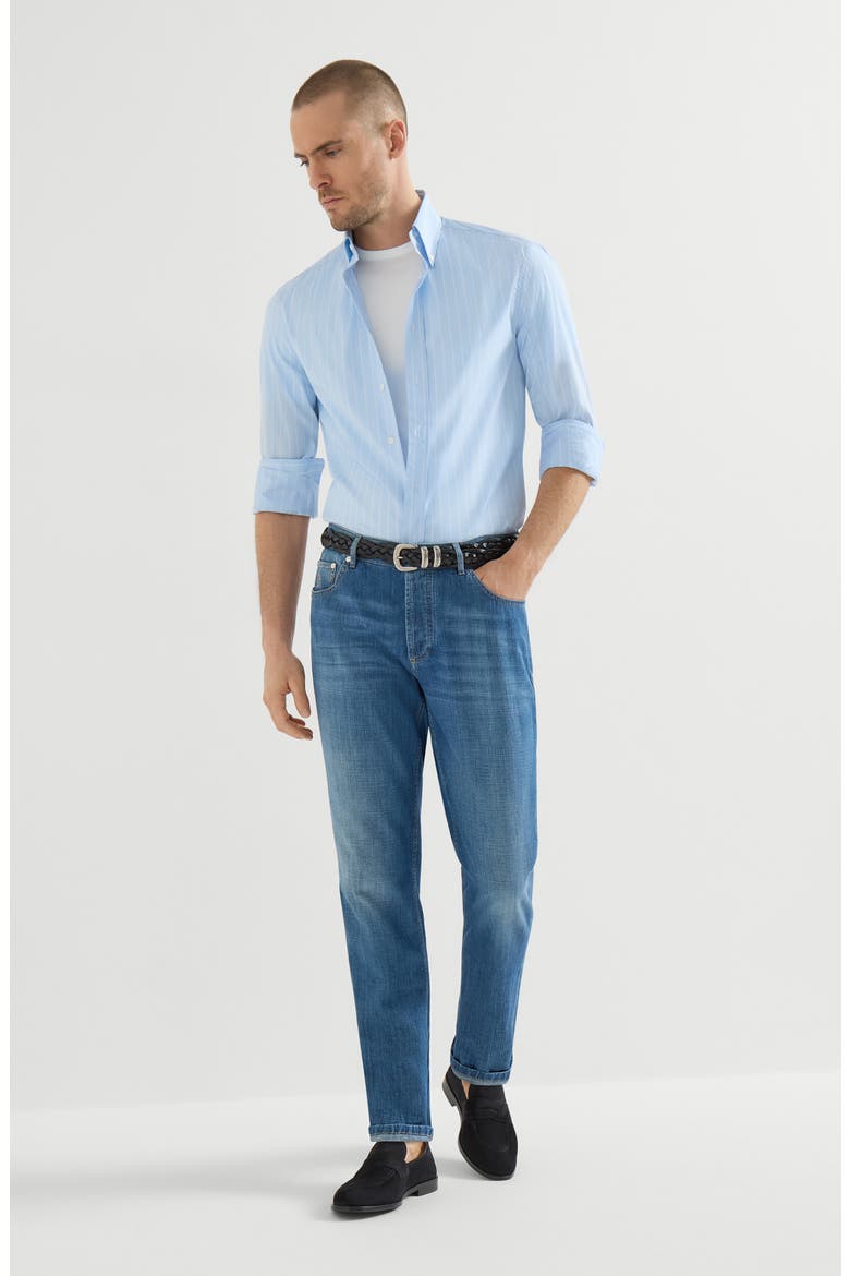 Lightweight denim trousers, Alternate, color, Medium Denim