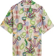Scotch & Soda Relaxed Fit Print Short Sleeve Button-Up Shirt