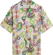 Scotch & Soda Relaxed Fit Print Short Sleeve Button-Up Shirt