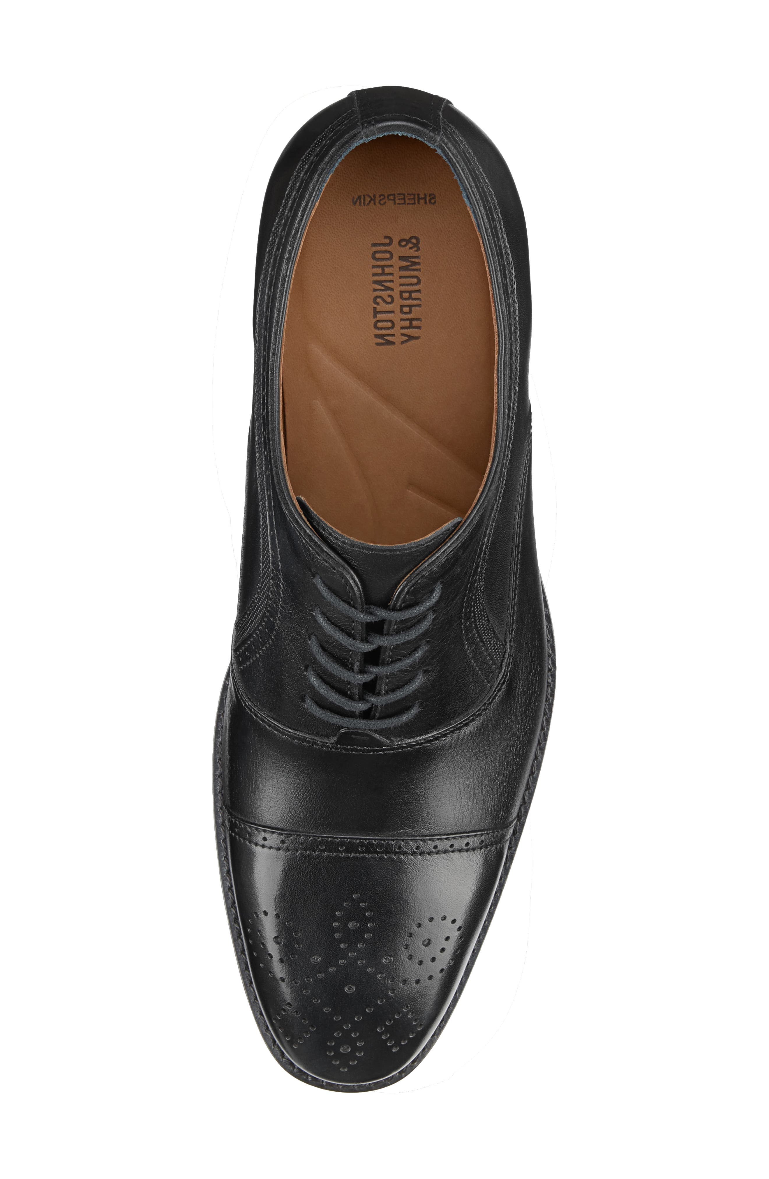Johnston & Murphy Danridge Cap Toe Oxford, Alternate, color, Black