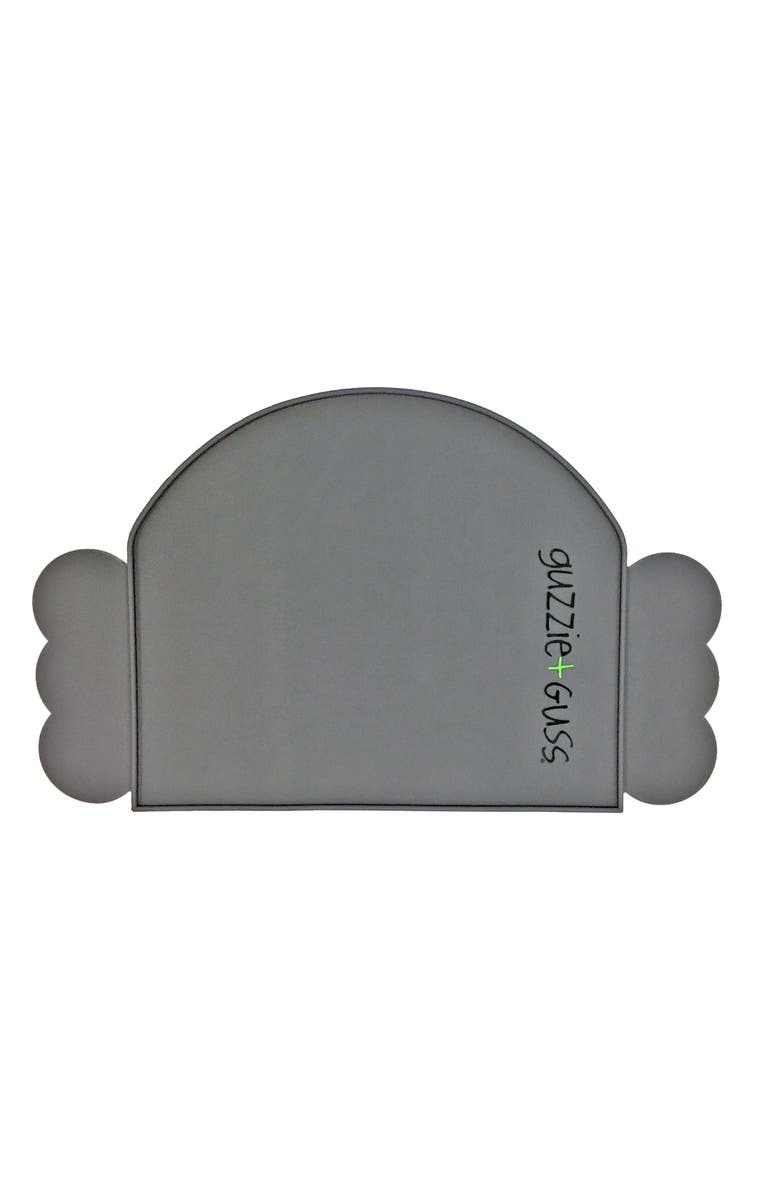 Guzzie and Guss Baby Silicone Placemat - Easy to Clean, Dishwasher Safe & Fits Hook-on Highchairs, Main, color, Grey