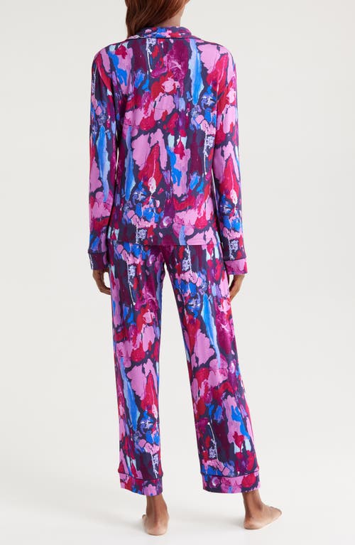 Alivia Sofia Print Pajamas In Paint Burst Magenta
