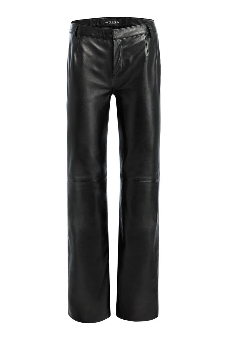 Adelina Leather Pant, Alternate, color, Black
