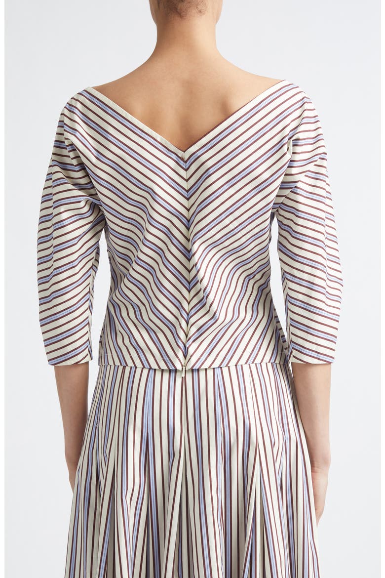 Stripe Dolman Sleeve Cotton Top, Alternate, color, CREAM MULTI