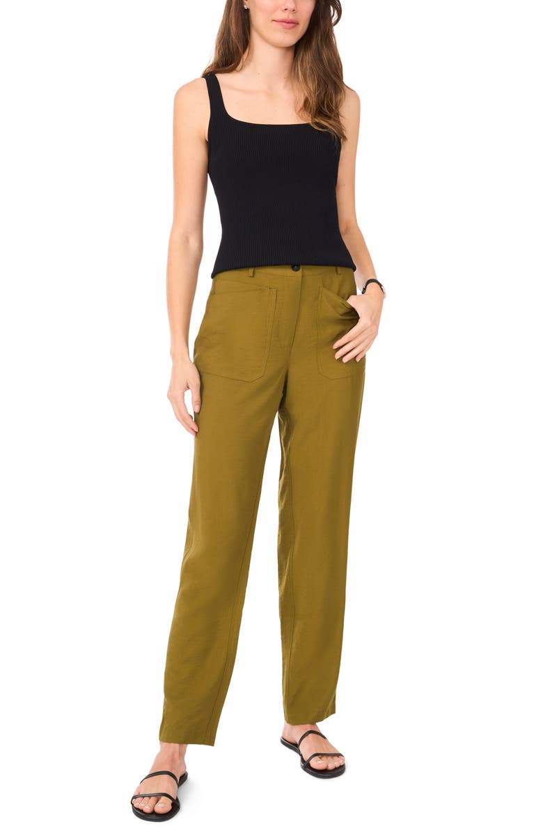Halogen<sup>®</sup> Patch Pocket Straight Leg Pants, Alternate, color, Olive Moss