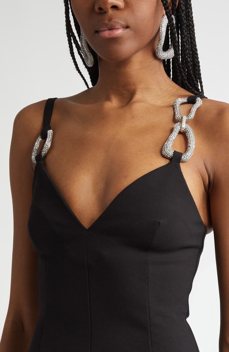 Area Crystal Link Minidress, Alternate, color,