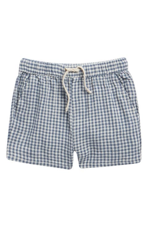 Perry Gingham Linen Blend Shorts (Baby)