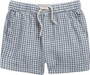 Rylee + Cru Perry Gingham Linen Blend Shorts