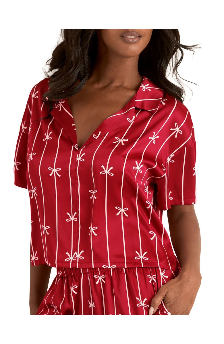 Adore Me Verity Pajama Set, Alternate, color, Stripe Red