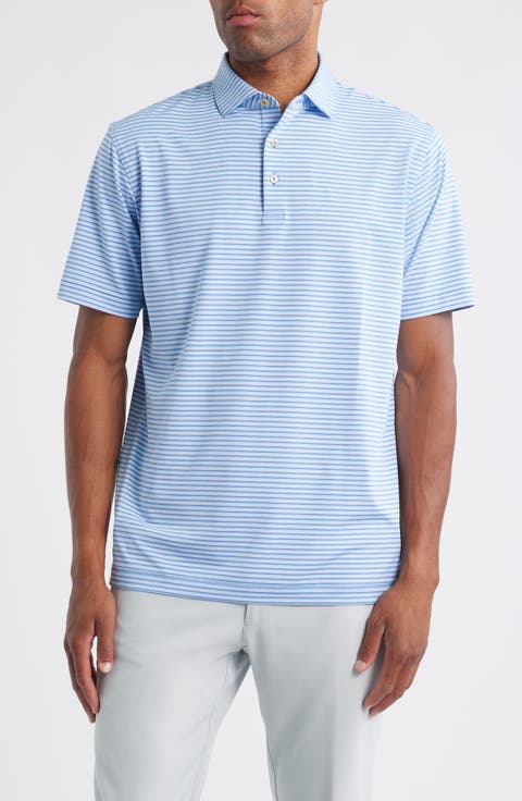 Lenway Stripe Performance Jersey Polo