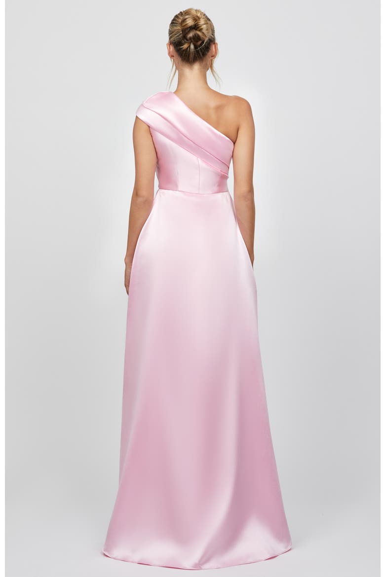 Tallulah One Shoulder Gown, Alternate, color, PINK