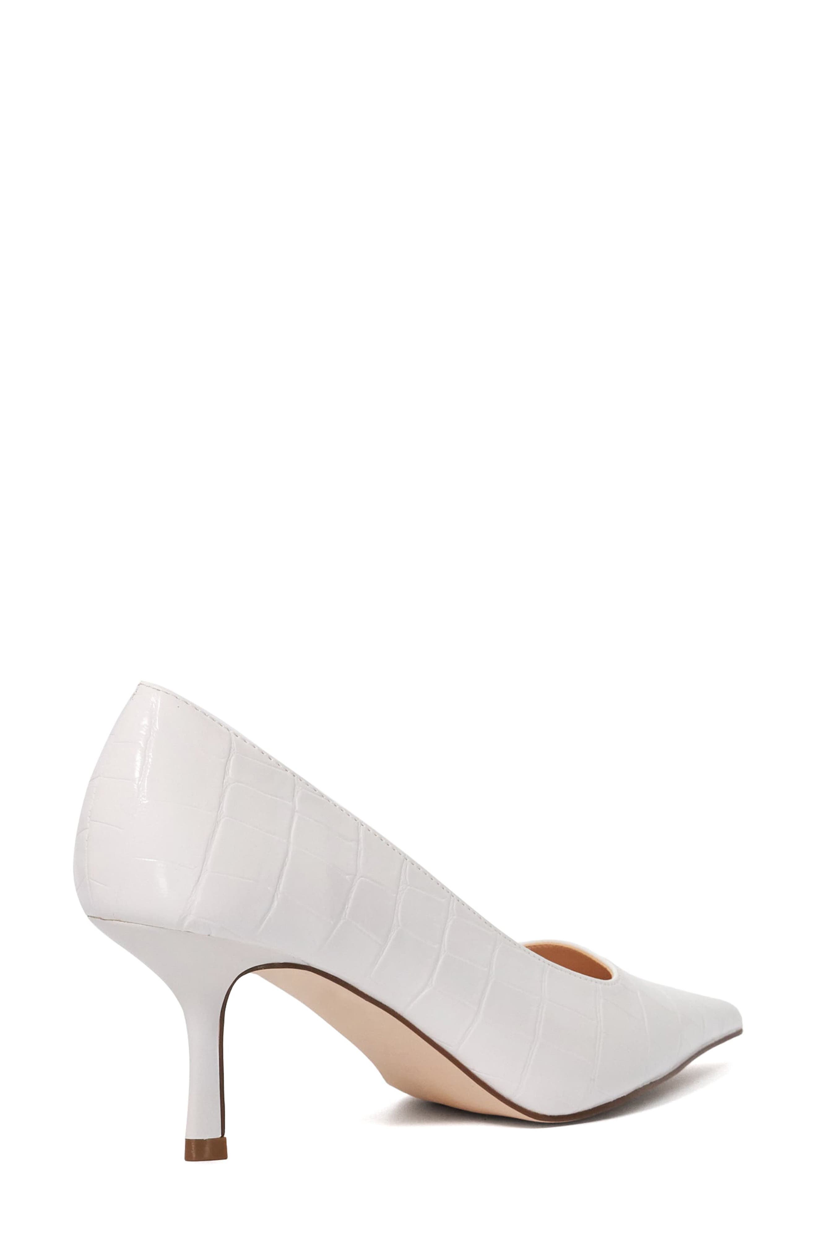 Dune London Bexton Pointed Toe Pump, Alternate, color, White