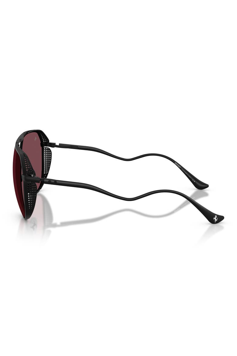 59mm Pilot Sunglasses, Alternate, color, MATTE BLACK / RED
