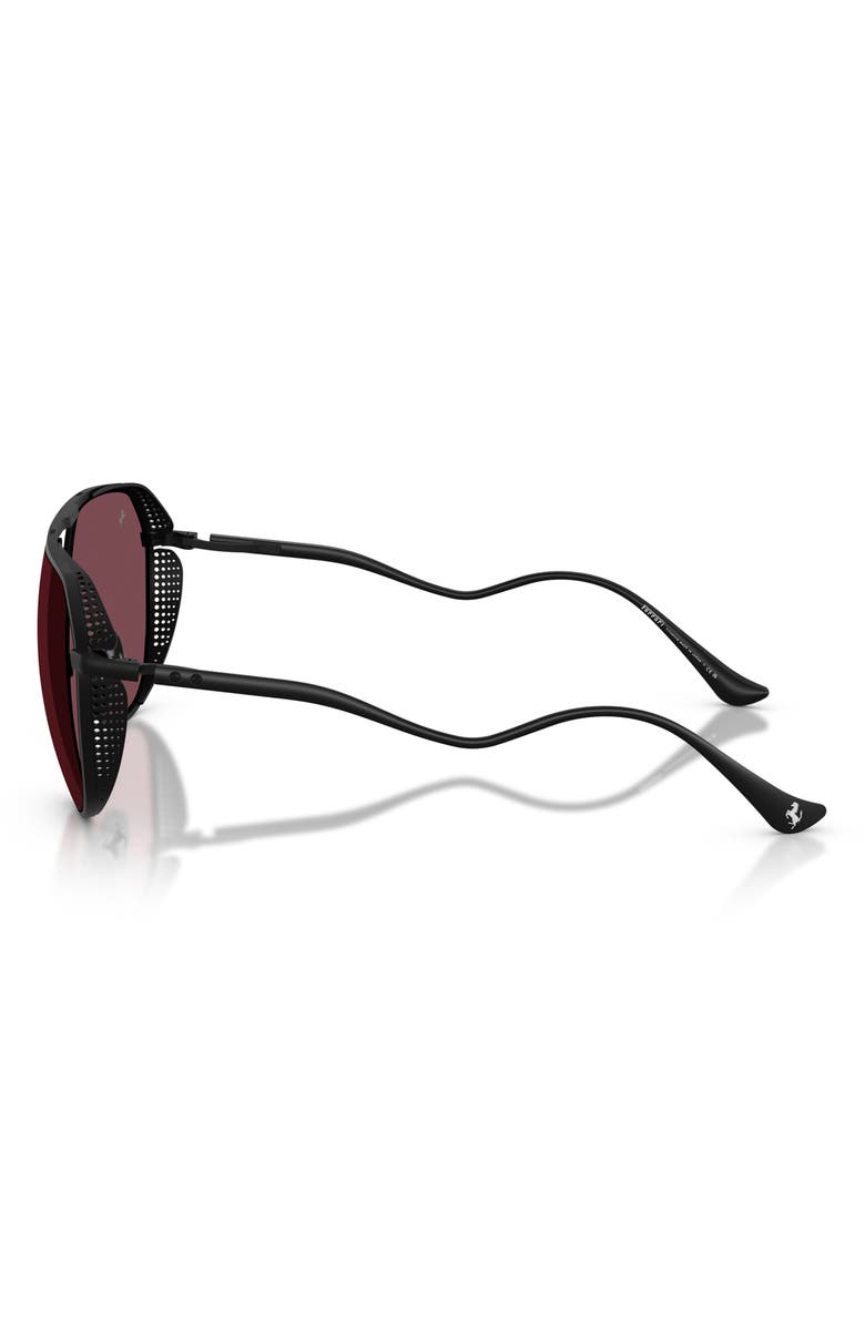 Ferrari 59mm Pilot Sunglasses, Alternate, color, Matte Black / Red