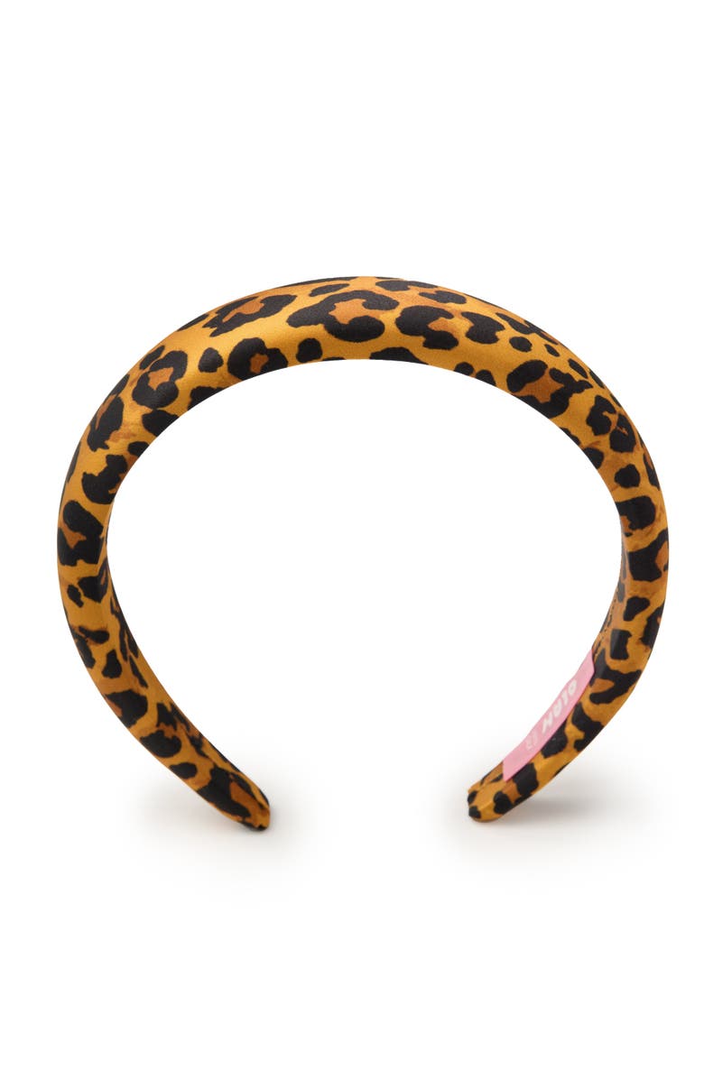 OLAH Leopard Silk Headband, Alternate, color, Brown