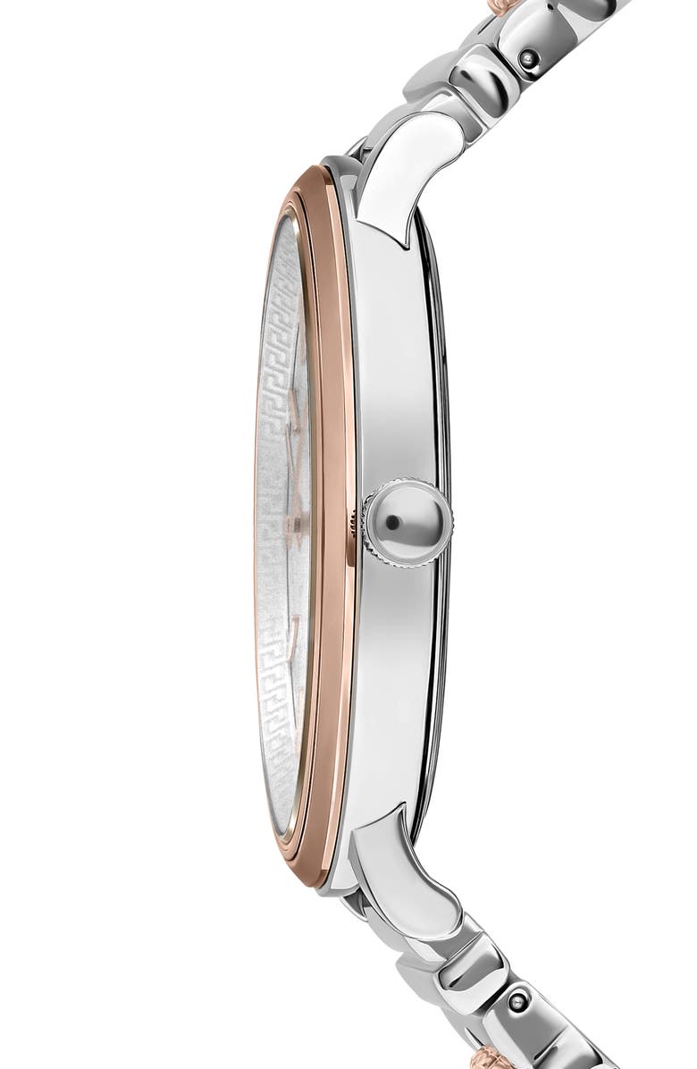 Versace V-Circle Logomania Bracelet Watch, 38mm, Alternate, color, 