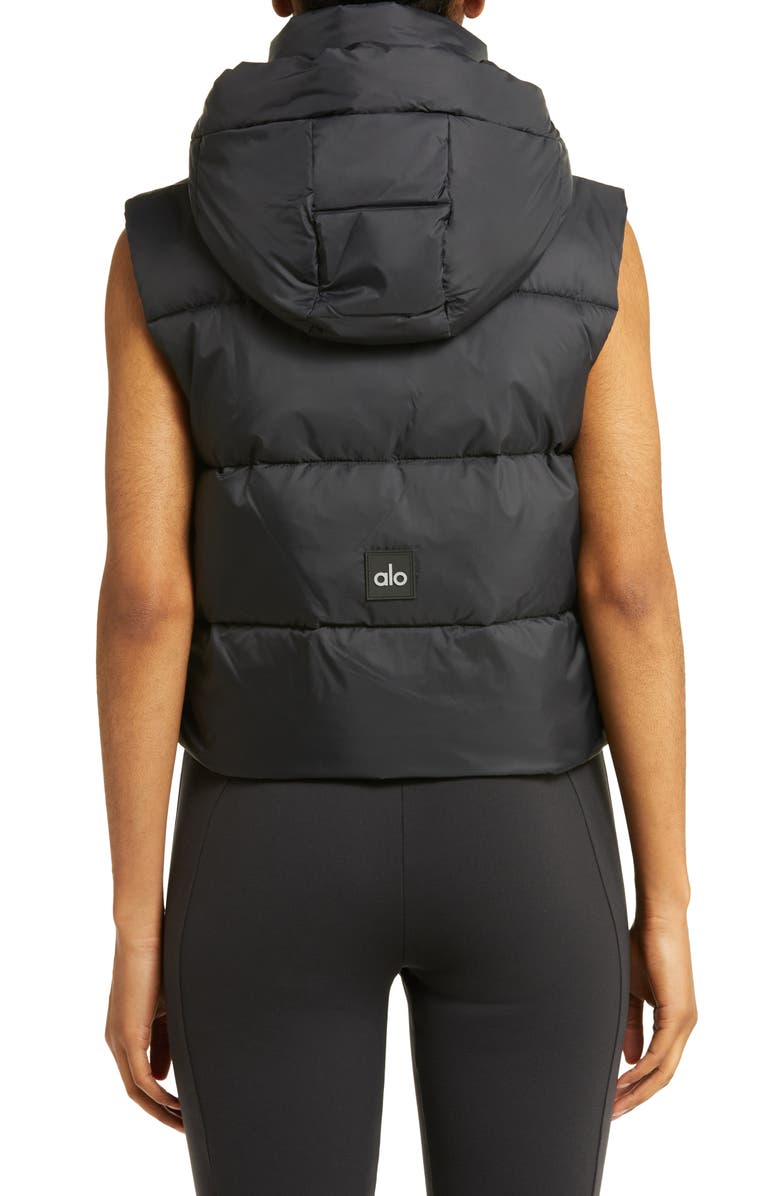 Alo Gold Rush Hooded Puffer Vest, Alternate, color, 