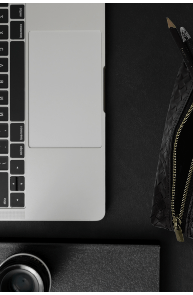Deux Mains Woven Pencil Case, Alternate, color, Black