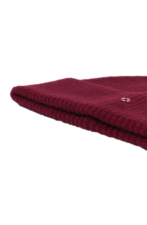 Maje Wool And Cashmere Beanie In Burgundy