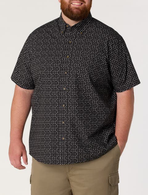 Big & Tall Easy-Care Micro Print Sport Shirt V3