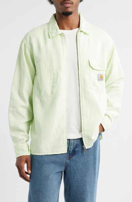 Carhartt Work In Progress Rainer Cotton & Linen Herringbone Zip Jacket