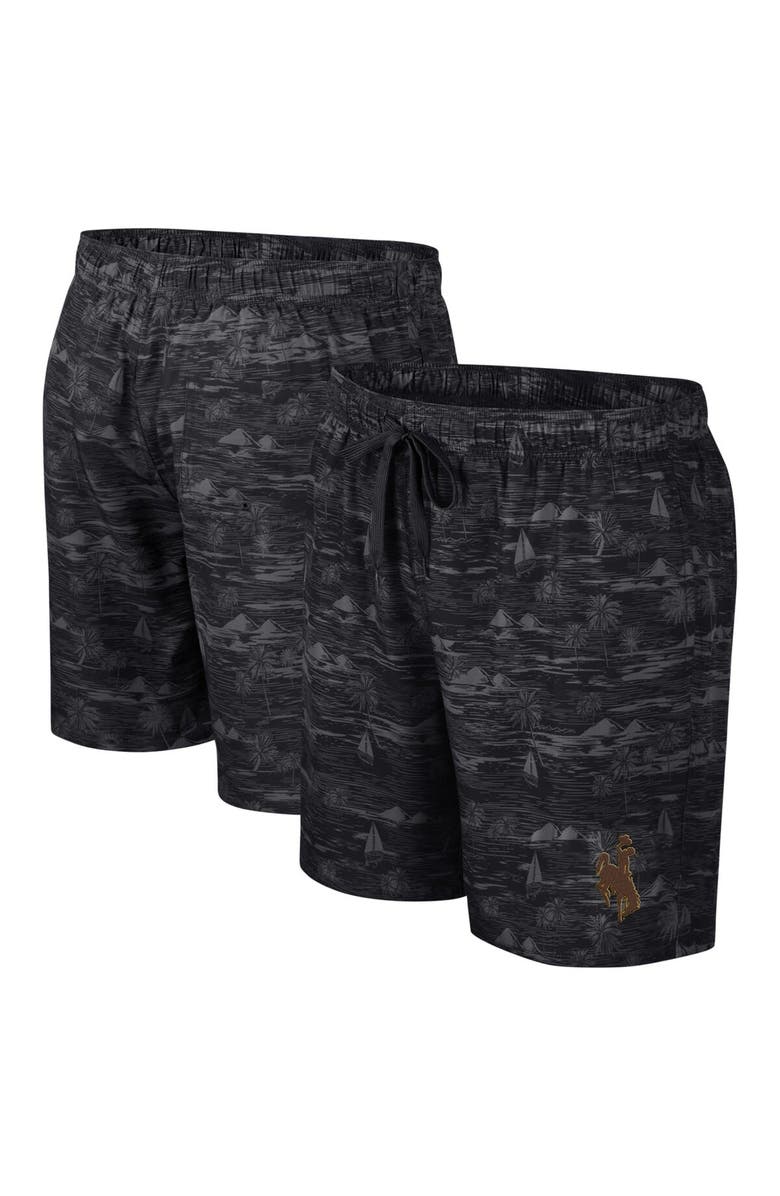 COLOSSEUM Men's Colosseum Black Wyoming Cowboys Ozark Swim Shorts, Alternate, color, Black