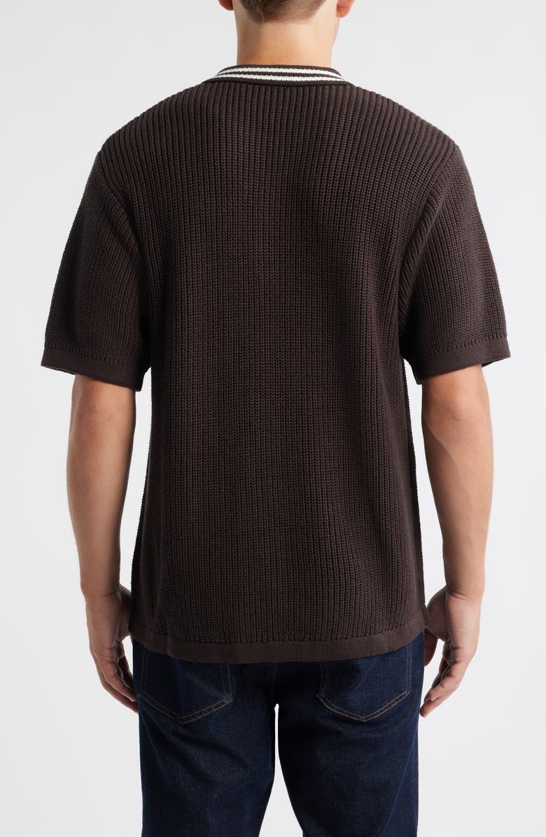 KROST English Rib Cotton Polo Sweater, Alternate, color, Demitasse