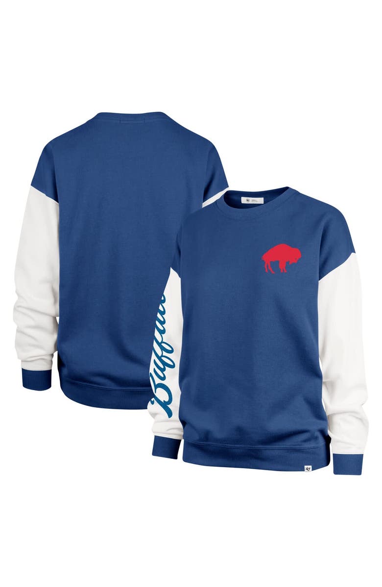 '47 Women's '47  Royal Buffalo Bills Double Header Rise Andie Pullover Sweatshirt, Main, color, Royal