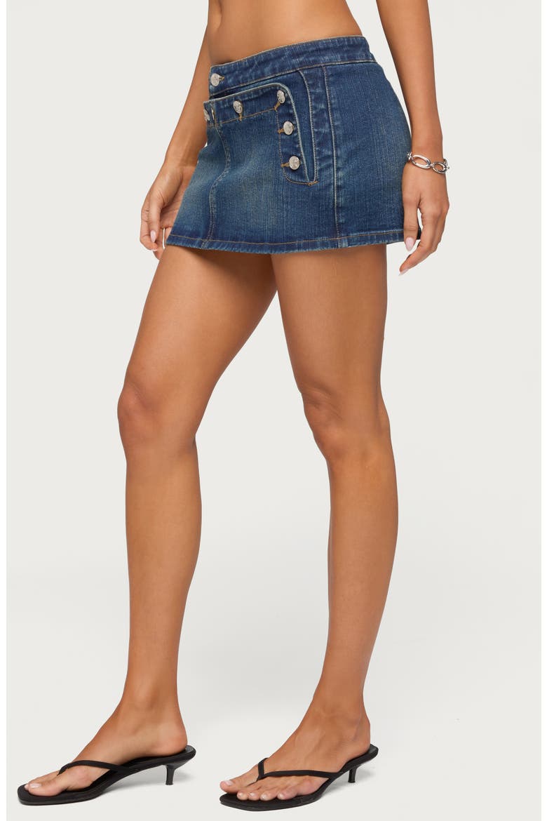 Fridie Denim Miniskirt, Alternate, color, BLUE-WASHED