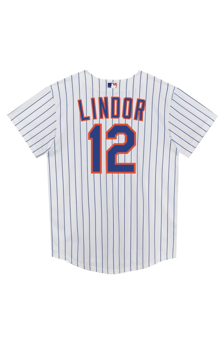 Nike Preschool Nike Francisco Lindor White New York Mets Home Replica Player Jersey, Alternate, color, White