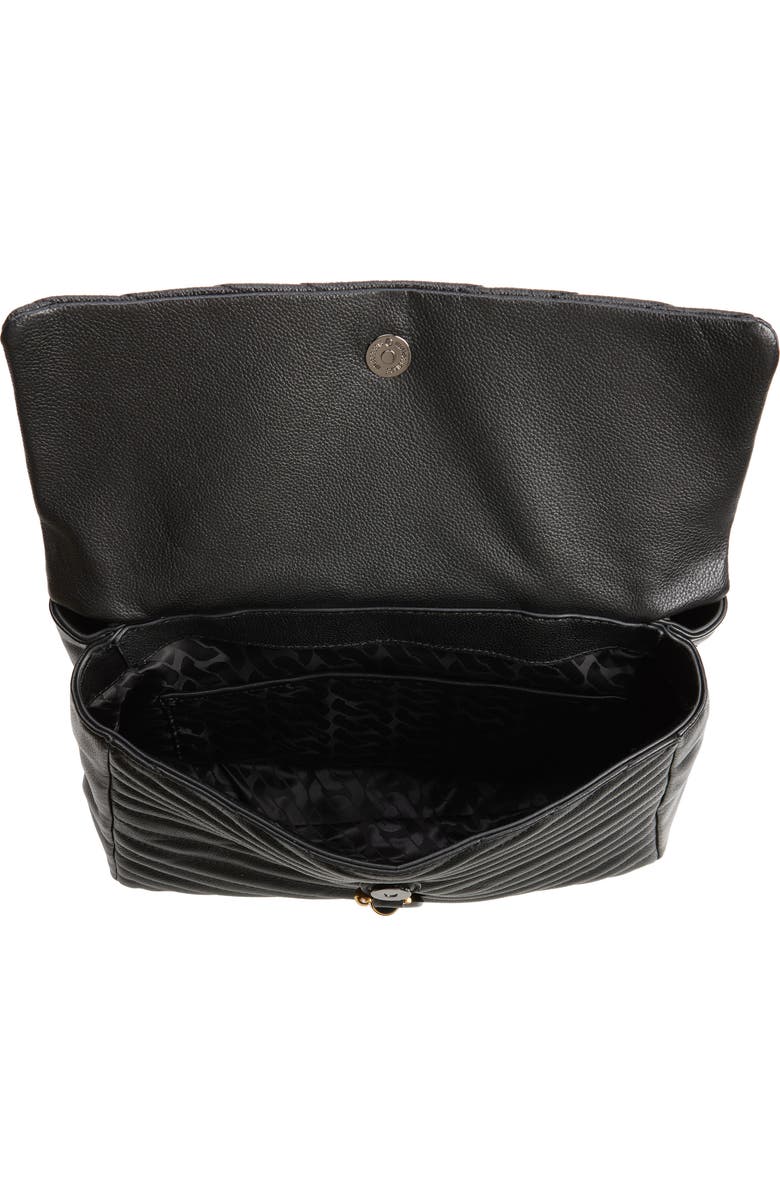 Rebecca Minkoff Large Edie Chevron Quilted Leather Top Handle Shoulder Bag, Alternate, color,