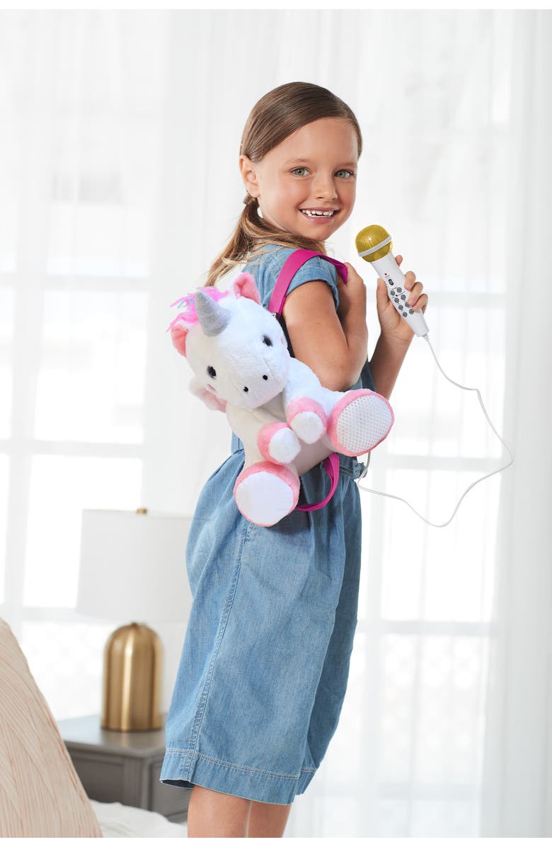 Singing Machine Plush Unicorn Toy with Sing Along Microphone, Alternate, color,