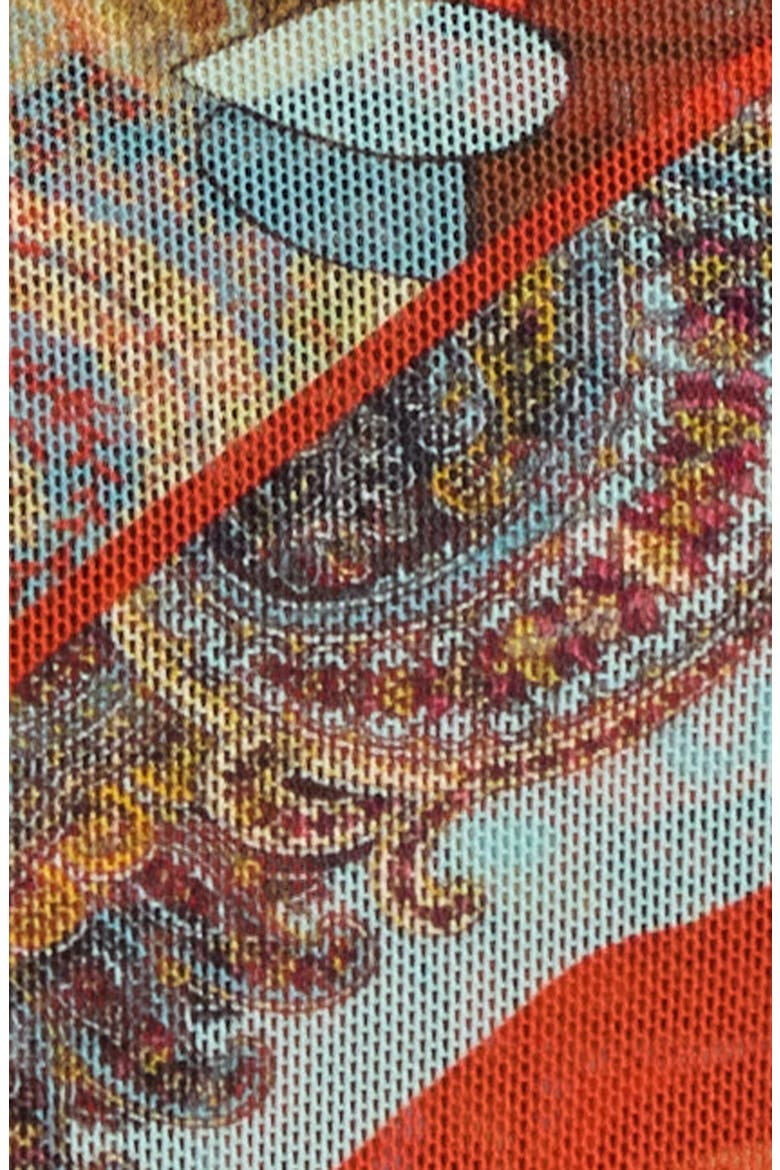 Scarf Print Bikini Top, Alternate, color, ORANGE